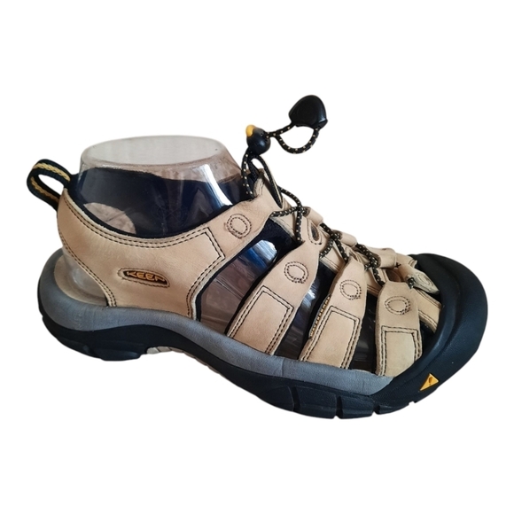 Keen Newport Leather Hiking Sandals Light Tan Pull Cord Slip On Size 7 main image 8